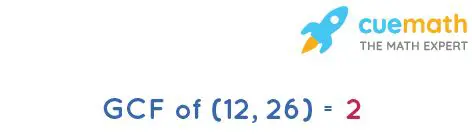Calculating the GCF of 12 and 26