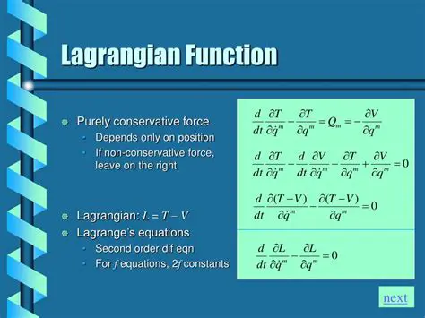 Calculating the Lagrangian Function