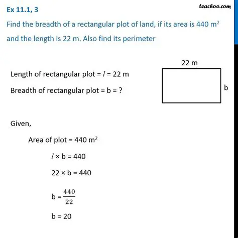 Calculating the Length and Breadth of the Plot