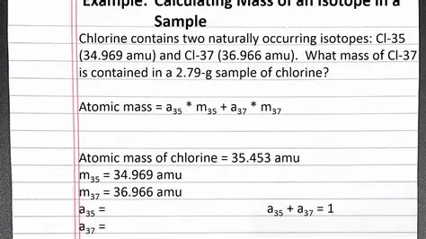 Calculating the mass of a sample