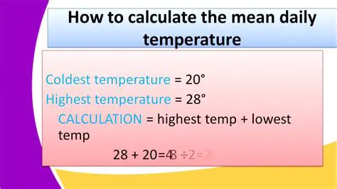 Calculating the Mean Temperature
