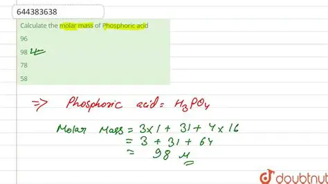 Calculating the Molar Mass of Phosphoric Acid