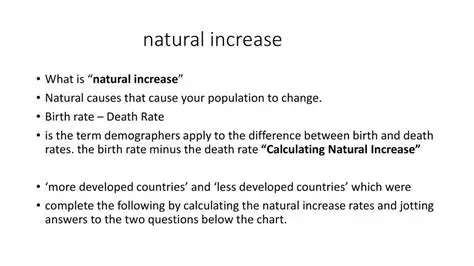 Calculating the Natural Increase