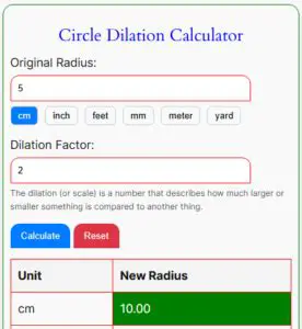 Calculating the New Radius