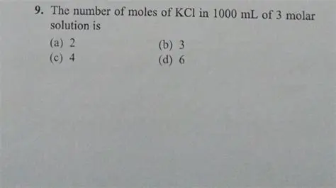 Calculating the Number of Moles of KCl Required