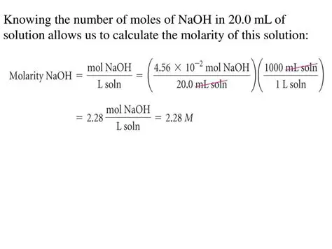 Calculating the Number of Moles of NaOH Required