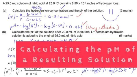 Calculating the pH of the Resulting Solution