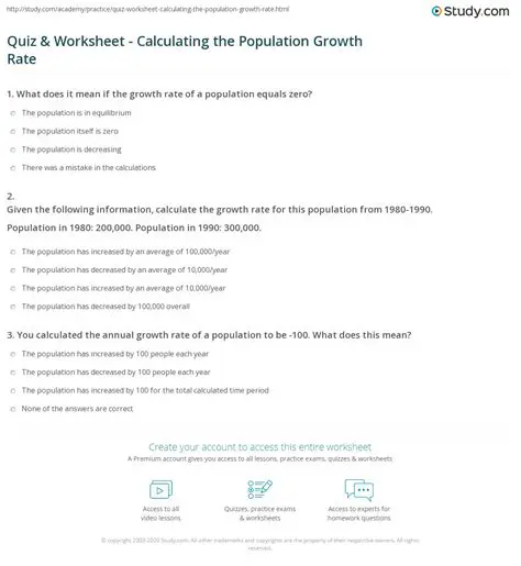Calculating the Population Growth Rate