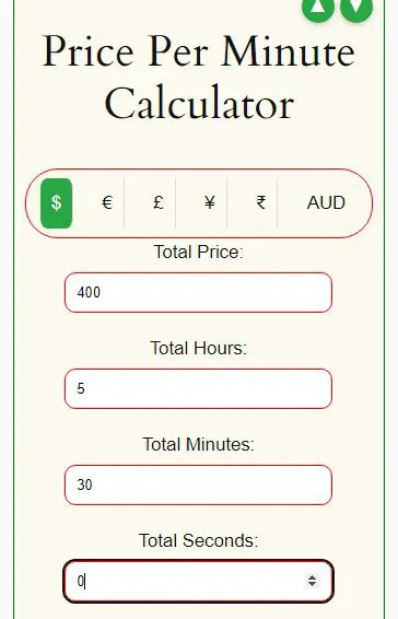 Calculating the Price per Minute