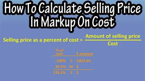 Calculating the Selling Price of an Item with a Given Markup