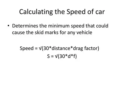 Calculating the Speed of the Car