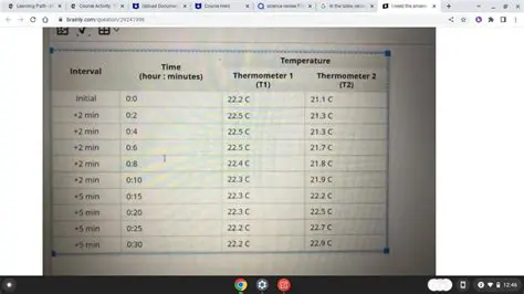 Calculating the Temperature at Each Time Interval