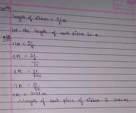 Calculating the Total Length of Ribbon