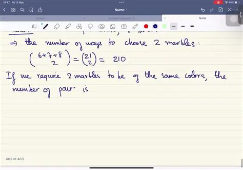 Calculating the Total Number of Ways to Choose Two Marbles