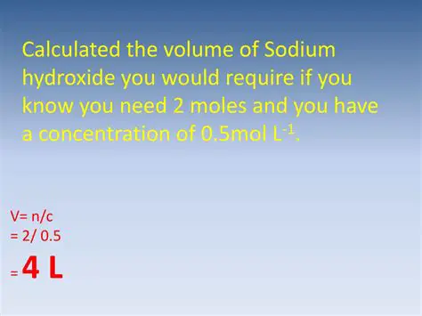 Calculating the Volume of Sodium Hydroxide Required