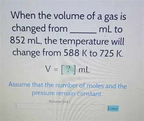 Calculating the Volume of the Gas
