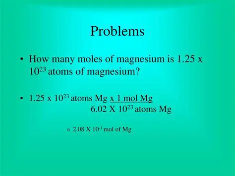 Calculation of Moles of Magnesium