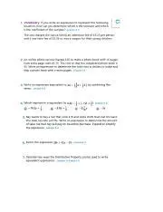 Calculations and Simplifications