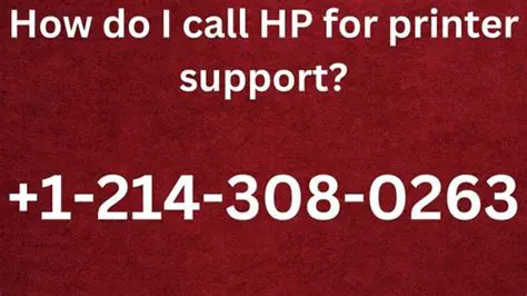 Calling HP for Printer Support