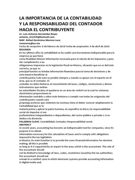 Cambios en la Contabilidad