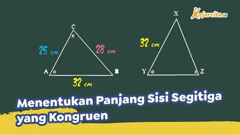 Cara Menentukan Panjang Sisi Segitiga Kongruen