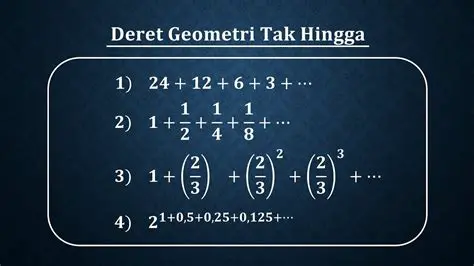 Cara Menghitung Deret Tak Terhingga