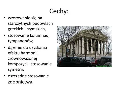 Cechy charakterystyczne klasycyzmu