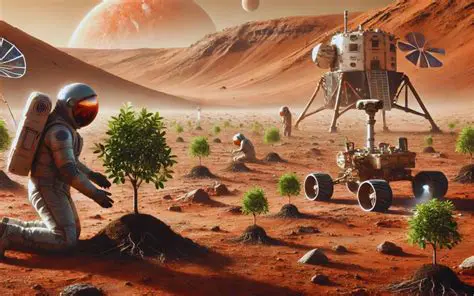Challenges in Planting Trees on Mars