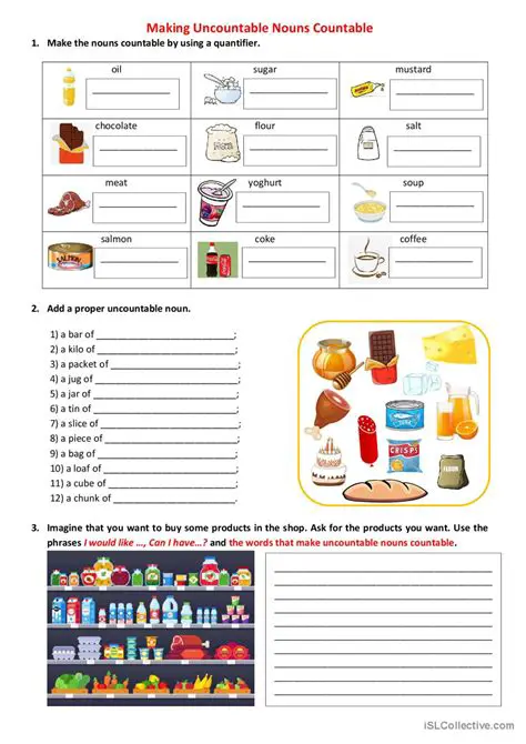Changing Uncountable to Countable Nouns