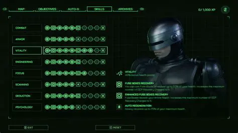 Character skills and upgrades