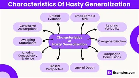 Characteristics of Hasty Generalization