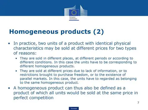Characteristics of Homogeneous Products
