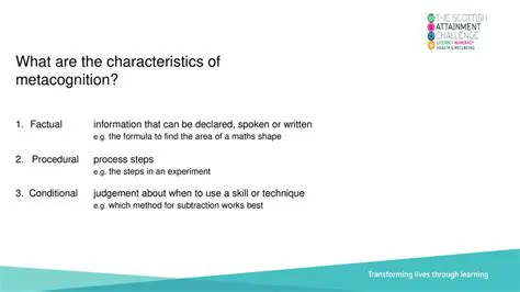 Characteristics of Metacognition