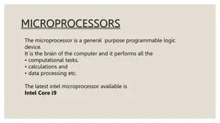 Characteristics of Microprocessors