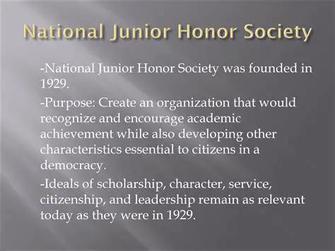 Characteristics of National Junior Honor Society