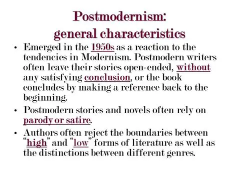 Characteristics of Postmodern Authors