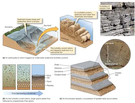 Characteristics of Rock Layers Formed by Turbidity Currents