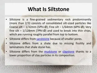 Characteristics of Siltstone