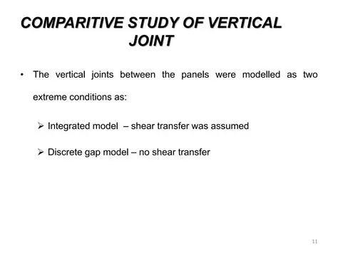Characteristics of Vertical Joints
