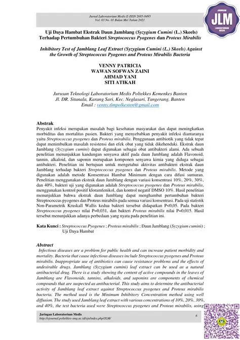 Characterization of Jamblang Leaf Extract