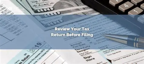 Check and review your tax return