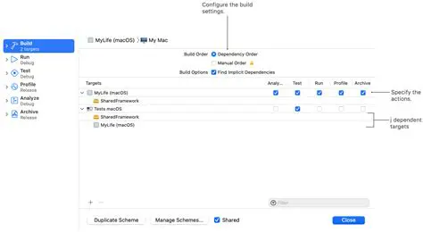 Check the build configuration