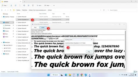 Check the font installation