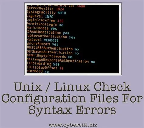 Check your configuration files