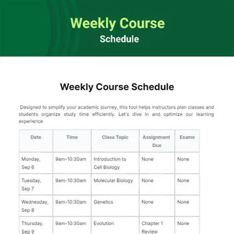 Check your course calendar