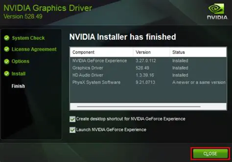 Checking the GPU driver version