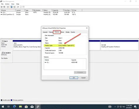 Checking the partition table