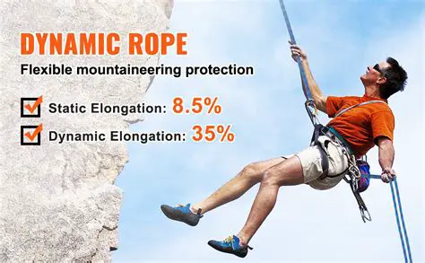 Choose a rope with a high dynamic elongation