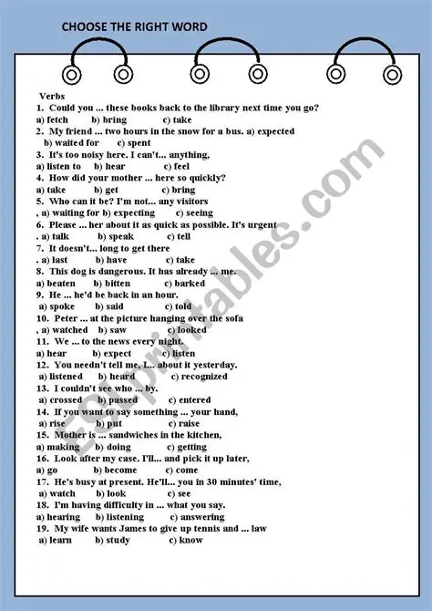 Choose the right word for the context