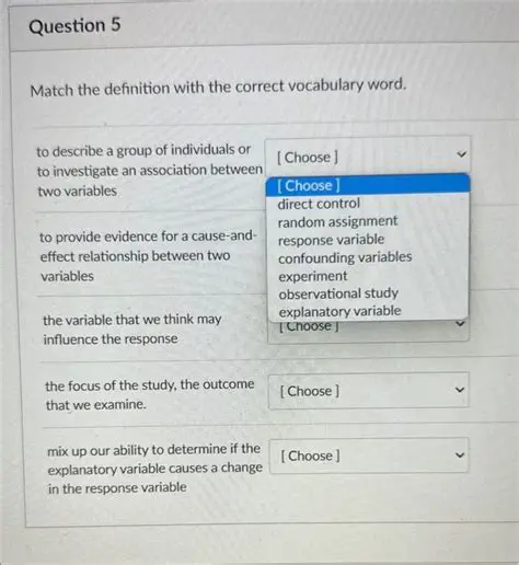 Choosing the Correct Vocabulary Word